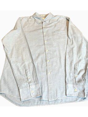 Sewn For J. Crew Slim Fit Shirt Men's XL Blue Flecked Cotton Preppy Coastal